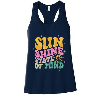 Groovy Sunshine State Of Mind Summer Break Vacation Womens Tank Top