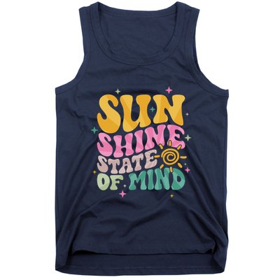 Groovy Sunshine State Of Mind Summer Break Vacation Tank Top