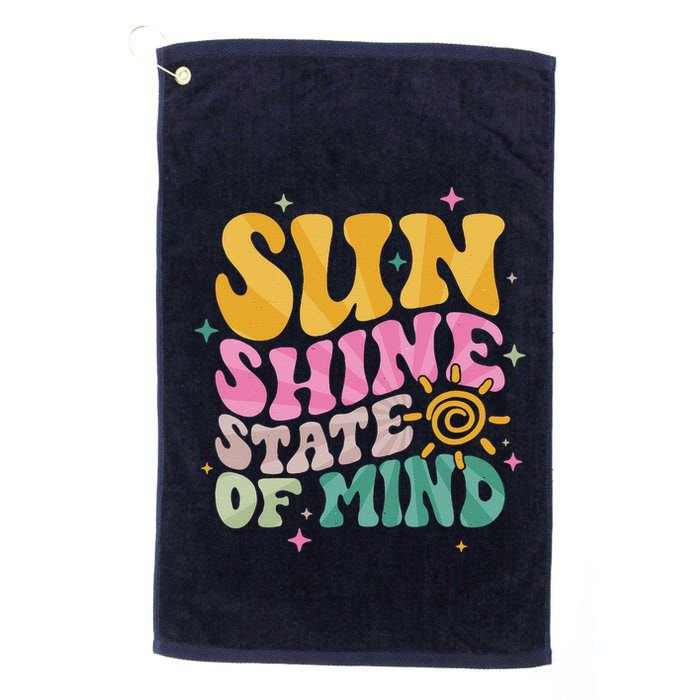 Groovy Sunshine State Of Mind Summer Break Vacation Golf Towel