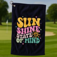 Groovy Sunshine State Of Mind Summer Break Vacation Golf Towel