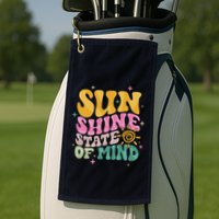 Groovy Sunshine State Of Mind Summer Break Vacation Golf Towel