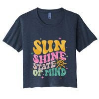 Groovy Sunshine State Of Mind Summer Break Vacation Crop Top