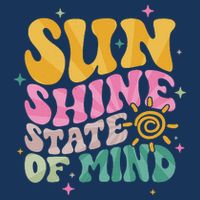 Groovy Sunshine State Of Mind Summer Break Vacation Short Acrylic Beanie