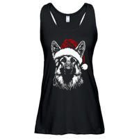 German Shepherd Santa Hat Christmas Xmas Pajama Ladies Essential Flowy Tank