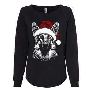 German Shepherd Santa Hat Christmas Xmas Pajama Womens California Wash Sweatshirt