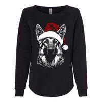 German Shepherd Santa Hat Christmas Xmas Pajama Womens California Wash Sweatshirt