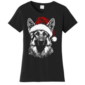 German Shepherd Santa Hat Christmas Xmas Pajama Women's T-Shirt