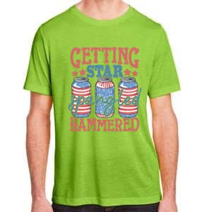 Getting Star Spangled Hammered 4th Of July Retro Style Beer Gift Adult ChromaSoft Performance T-Shirt