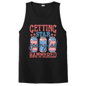 Getting Star Spangled Hammered 4th Of July Retro Style Beer Gift PosiCharge Competitor Tank