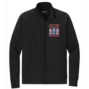 Getting Star Spangled Hammered 4th Of July Retro Style Beer Gift Stretch Full-Zip Cadet Jacket