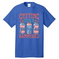 Getting Star Spangled Hammered 4th Of July Retro Style Beer Gift Tall T-Shirt