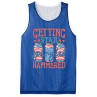 Getting Star Spangled Hammered 4th Of July Retro Style Beer Gift Mesh Reversible Basketball Jersey Tank