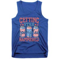 Getting Star Spangled Hammered 4th Of July Retro Style Beer Gift Tank Top