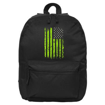 Green Stars & Stripes.American Usa Flag Green Color 16 in Basic Backpack