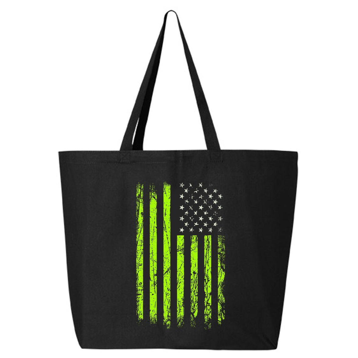 Green Stars & Stripes.American Usa Flag Green Color 25L Jumbo Tote