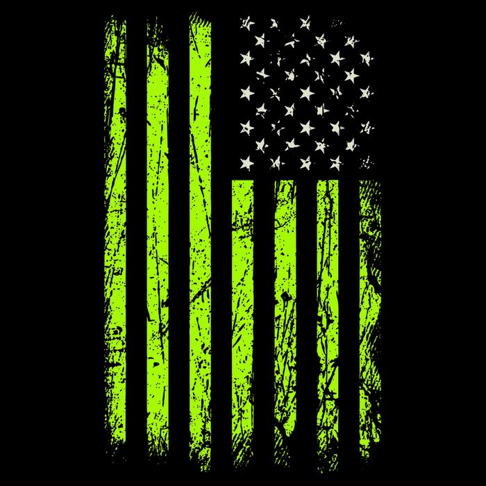 Green Stars & Stripes.American Usa Flag Green Color Toddler T-Shirt
