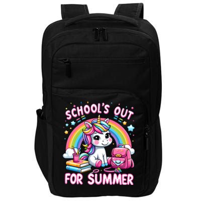 Goodbye School SchoolS Out For Summer Hello Summer Gift Impact Tech Backpack