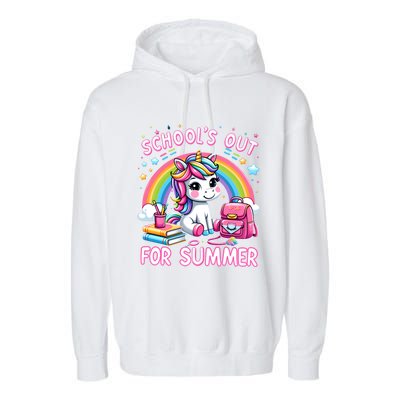 Goodbye School SchoolS Out For Summer Hello Summer Gift Garment-Dyed Fleece Hoodie