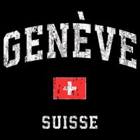 Geneva Suisse Switzerland Vintage Athletic Sports Design Backpack