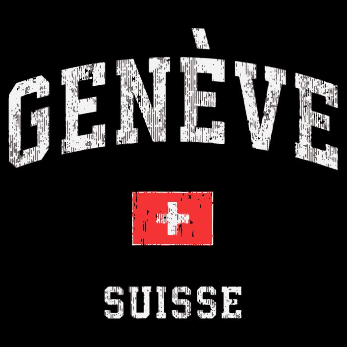 Geneva Suisse Switzerland Vintage Athletic Sports Design Backpack