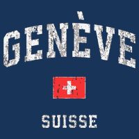 Geneva Suisse Switzerland Vintage Athletic Sports Design Short Acrylic Beanie