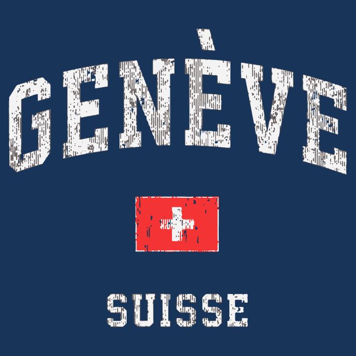 Geneva Suisse Switzerland Vintage Athletic Sports Design Short Acrylic Beanie