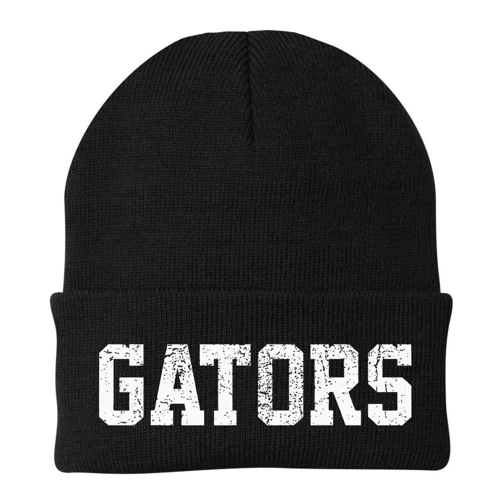 Gators School Sports Fan Team Spirit Mascot Heart Beanie