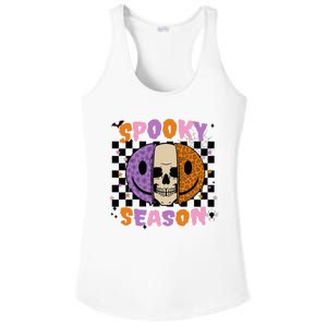 Groovy Spooky Season Halloween Ghost Boo Smile Face Pumpkin Ladies PosiCharge Competitor Racerback Tank