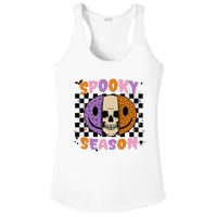 Groovy Spooky Season Halloween Ghost Boo Smile Face Pumpkin Ladies PosiCharge Competitor Racerback Tank