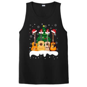 Guitar Santa Snow Christmas Tree Funny For Music Lovers Xmas Great Gift PosiCharge Competitor Tank