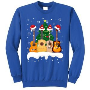 Guitar Santa Snow Christmas Tree Funny For Music Lovers Xmas Great Gift Sweatshirt