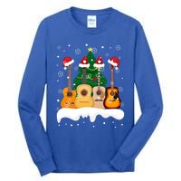 Guitar Santa Snow Christmas Tree Funny For Music Lovers Xmas Great Gift Tall Long Sleeve T-Shirt