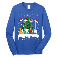 Guitar Santa Snow Christmas Tree Funny For Music Lovers Xmas Great Gift Long Sleeve Shirt