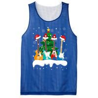 Guitar Santa Snow Christmas Tree Funny For Music Lovers Xmas Great Gift Mesh Reversible Basketball Jersey Tank