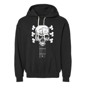 Guitar Skull Skeleton Rock n Roll Music for Guitar Player Garment-Dyed Fleece Hoodie