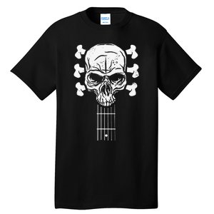 Guitar Skull Skeleton Rock n Roll Music for Guitar Player Tall T-Shirt