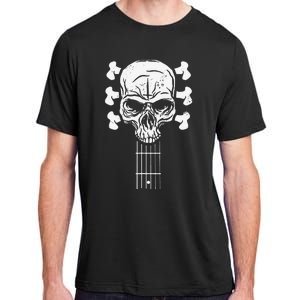 Guitar Skull Skeleton Rock n Roll Music for Guitar Player Adult ChromaSoft Performance T-Shirt