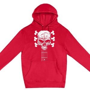 Guitar Skull Skeleton Rock n Roll Music for Guitar Player Premium Pullover Hoodie