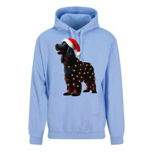 Gordon Setter Santa Hat Christmas Lights Dog Owner Mom Dad Unisex Surf Hoodie