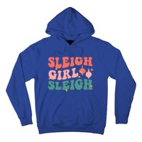 Groovy Sleigh Sleigh Pink Christmas Xmas Holiday Cool Gift Hoodie