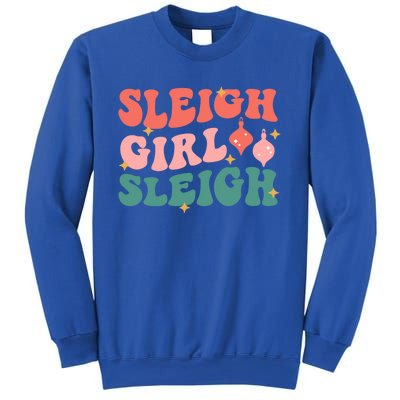 Groovy Sleigh Sleigh Pink Christmas Xmas Holiday Cool Gift Sweatshirt