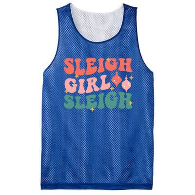 Groovy Sleigh Sleigh Pink Christmas Xmas Holiday Cool Gift Mesh Reversible Basketball Jersey Tank