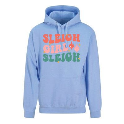 Groovy Sleigh Sleigh Pink Christmas Xmas Holiday Cool Gift Unisex Surf Hoodie