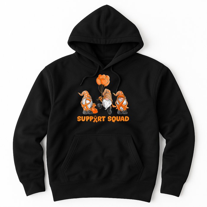 Gnomes Support Squad MS Awareness Orange Ribbon Hoodie