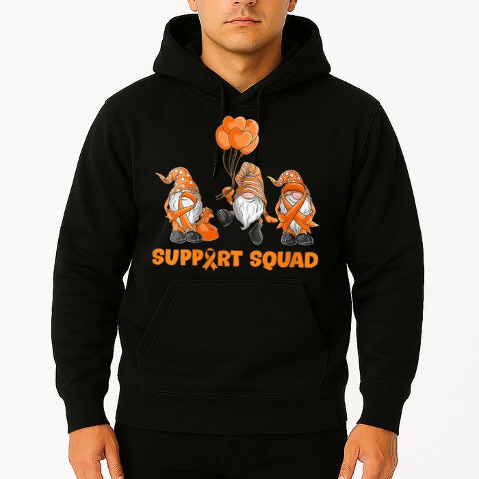 Gnomes Support Squad MS Awareness Orange Ribbon Hoodie