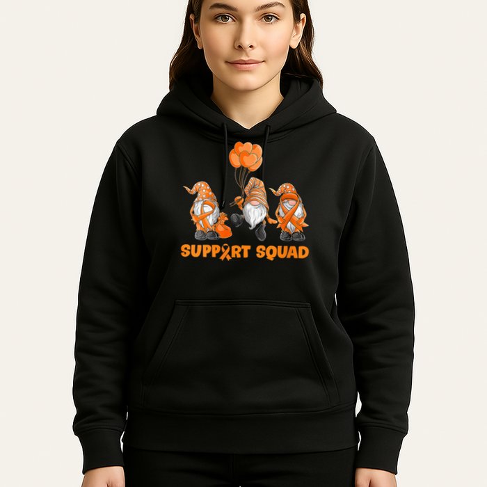 Gnomes Support Squad MS Awareness Orange Ribbon Hoodie