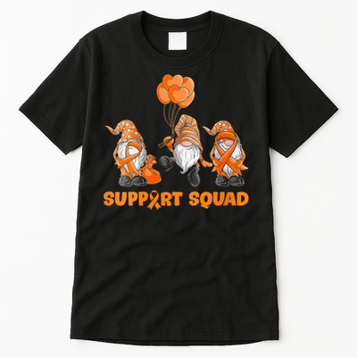 Gnomes Support Squad MS Awareness Orange Ribbon Tall T-Shirt