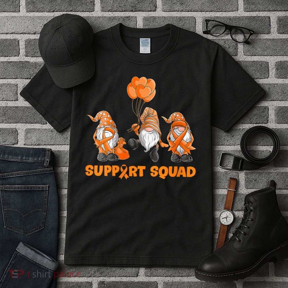 Gnomes Support Squad MS Awareness Orange Ribbon Tall T-Shirt
