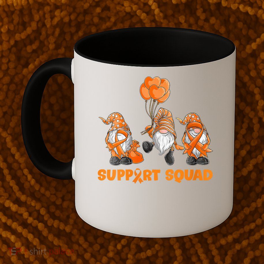 Gnomes Support Squad MS Awareness Orange Ribbon Mug