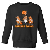 Gnomes Support Squad MS Awareness Orange Ribbon Toddler Sweatshirt